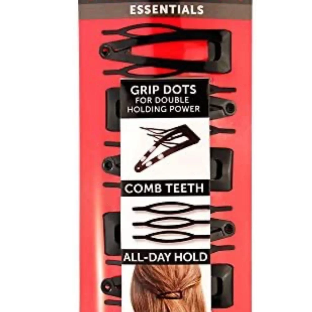 Revlon Double Grip Black‎ Hair Clips, 6 count